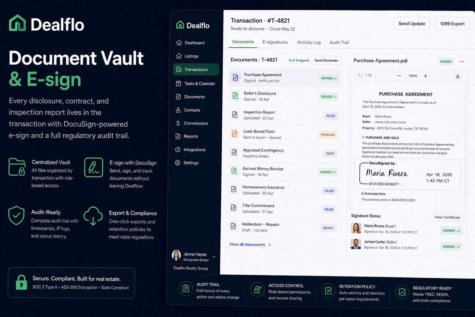 Dealflo – Real Estate Transaction Automation screenshot 1