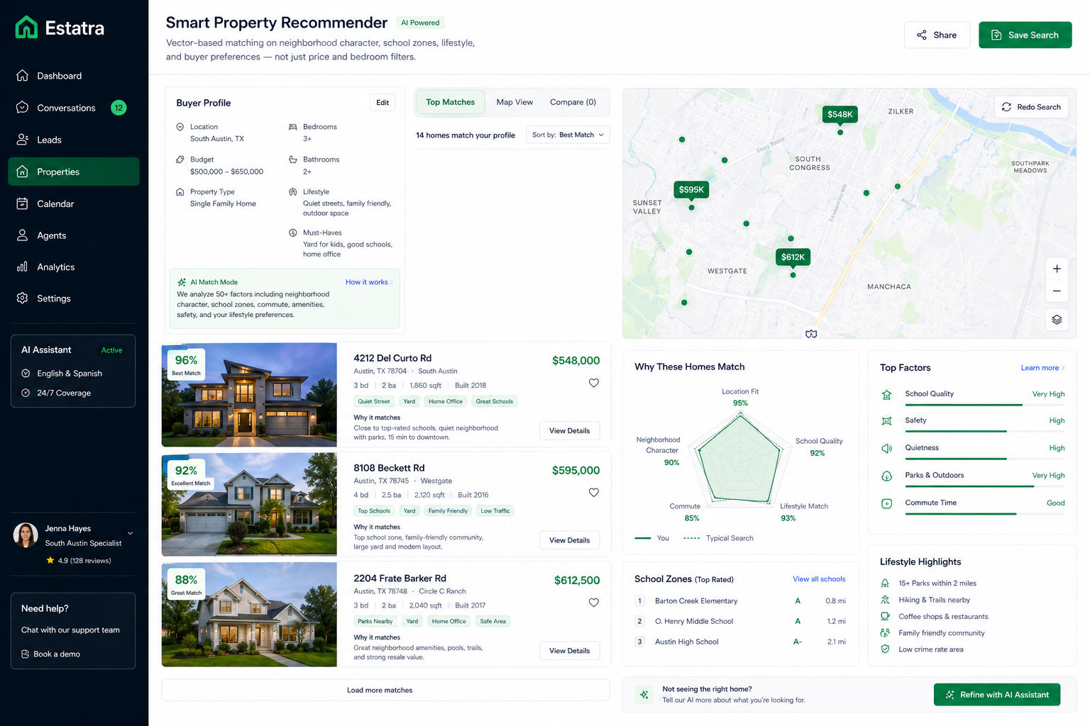 Estatra – AI Property Matching & Lead Qualification screenshot 2