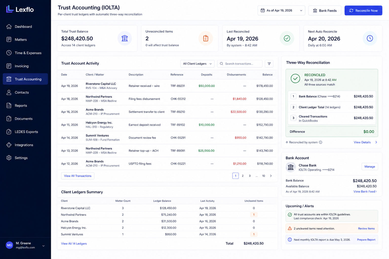 Lexflo – Matter Management & Billing Automation screenshot 4