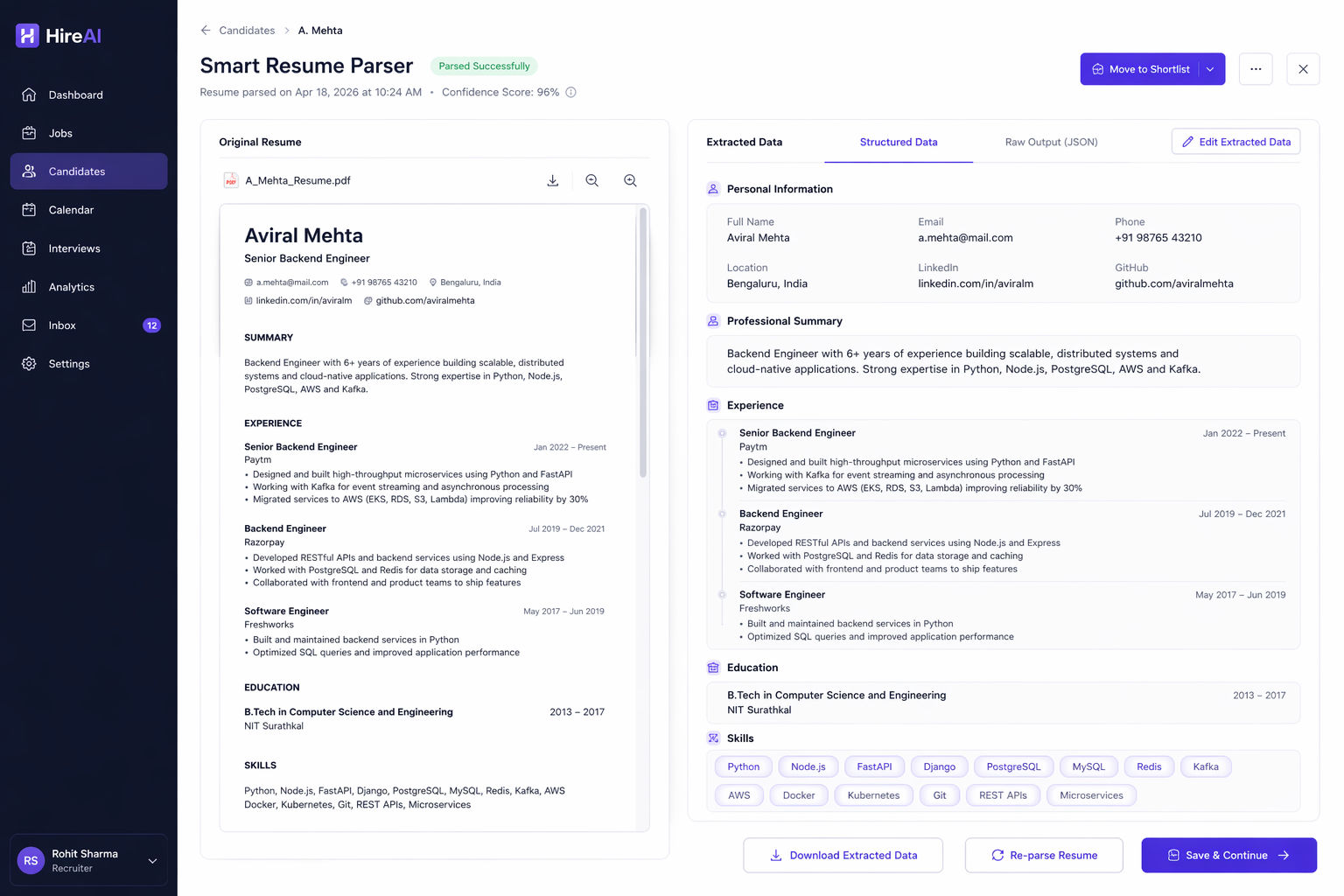 HireAI – AI Recruitment Platform screenshot 1