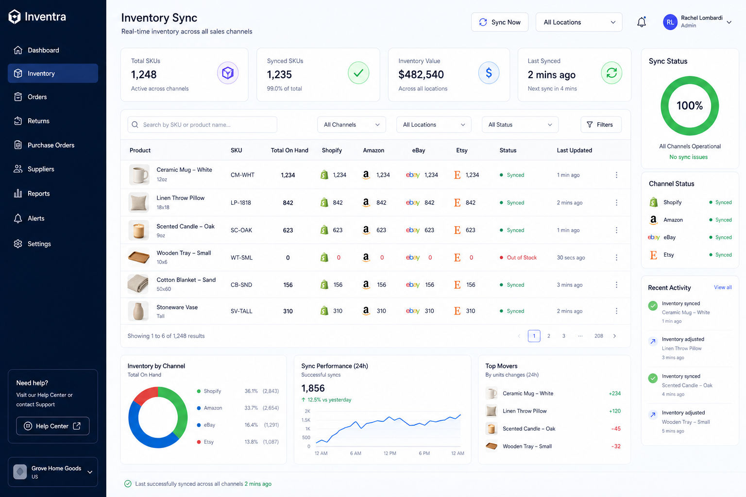 Inventra – Multi-channel Inventory & Order Automation screenshot 1