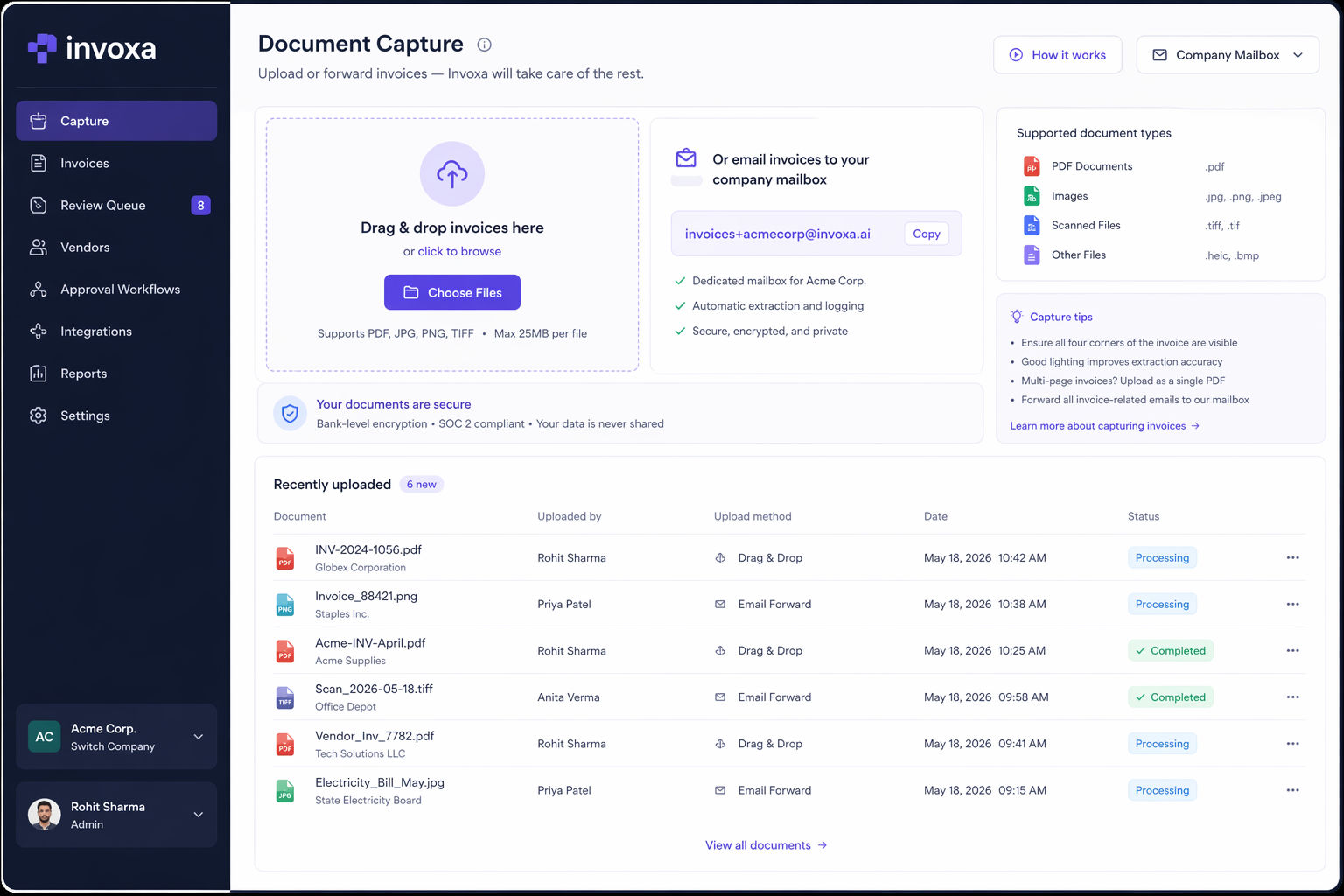 Invoxa – AI Accounts Payable Automation screenshot 1