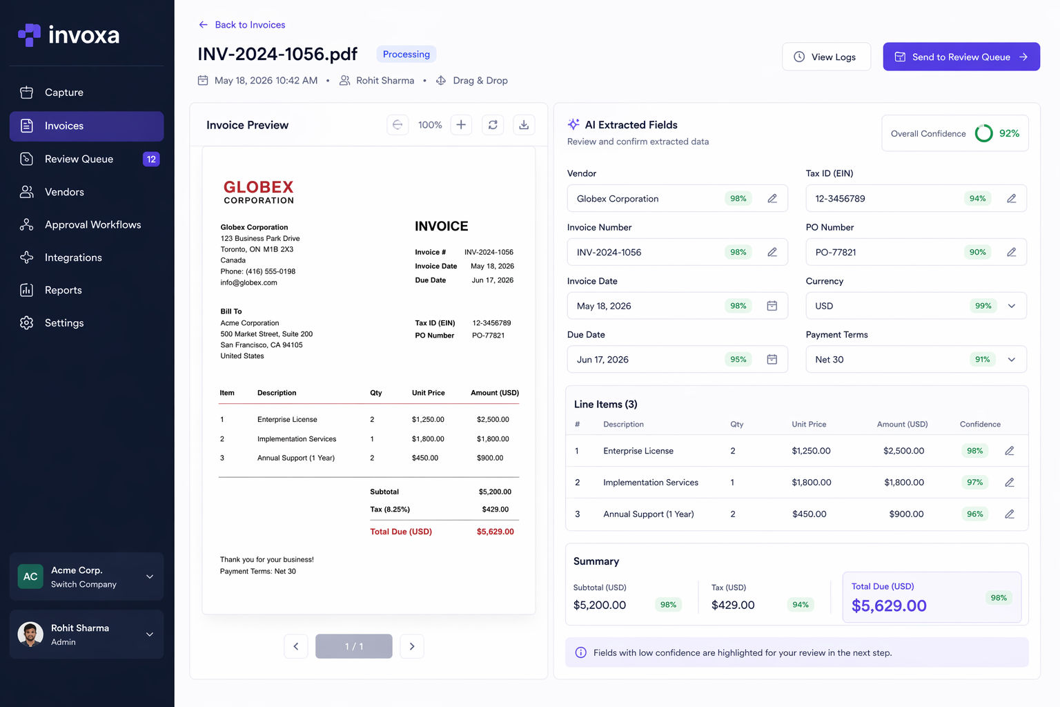 Invoxa – AI Accounts Payable Automation screenshot 2