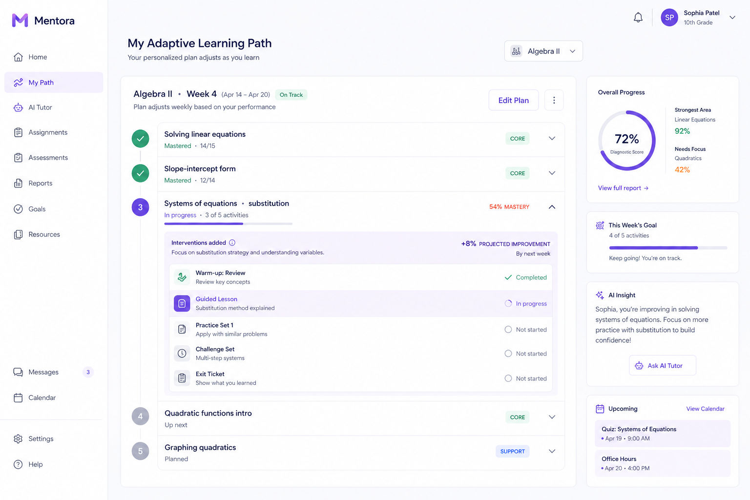 Mentora – AI-Powered Personalized Learning Platform screenshot 1