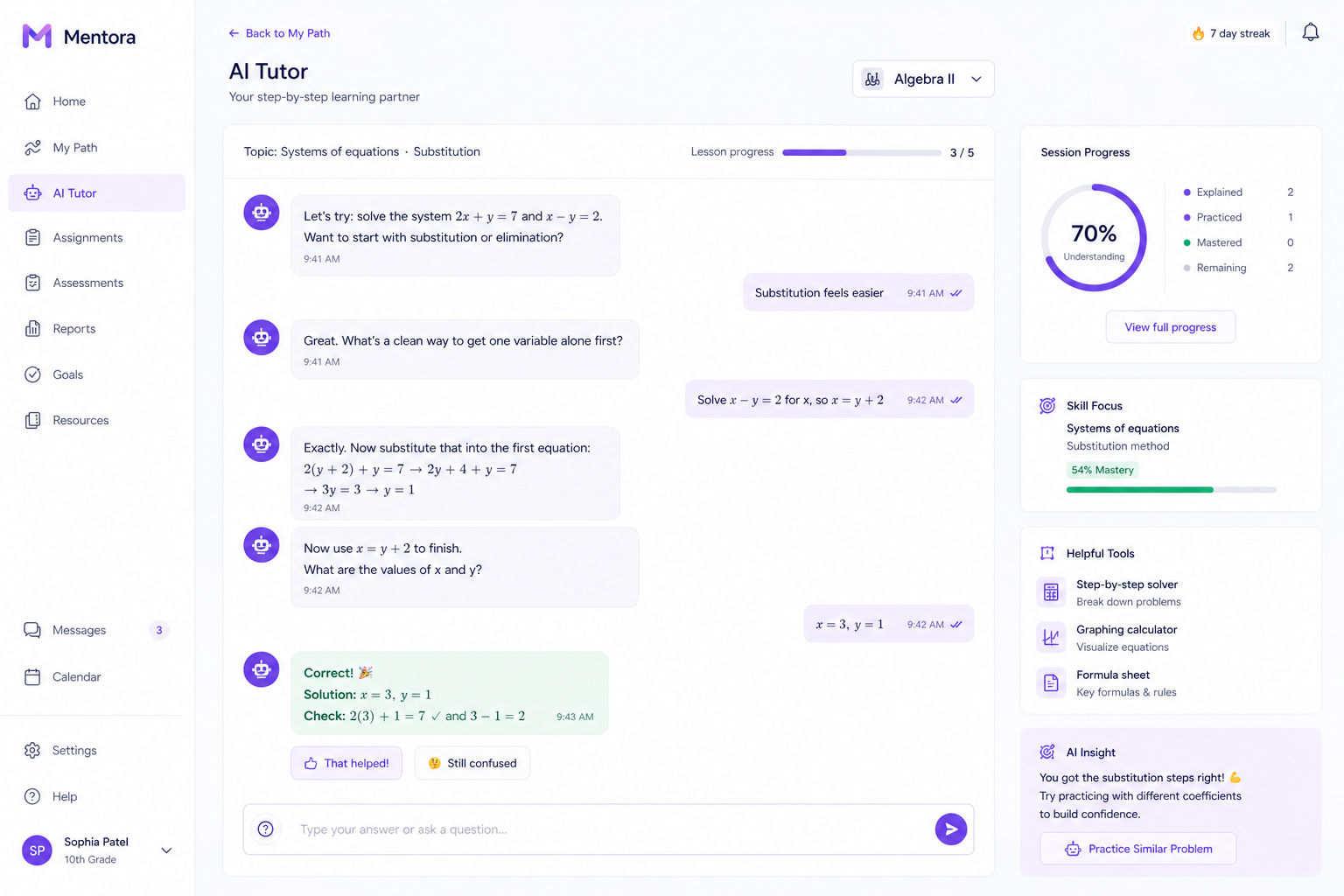 Mentora – AI-Powered Personalized Learning Platform screenshot 2