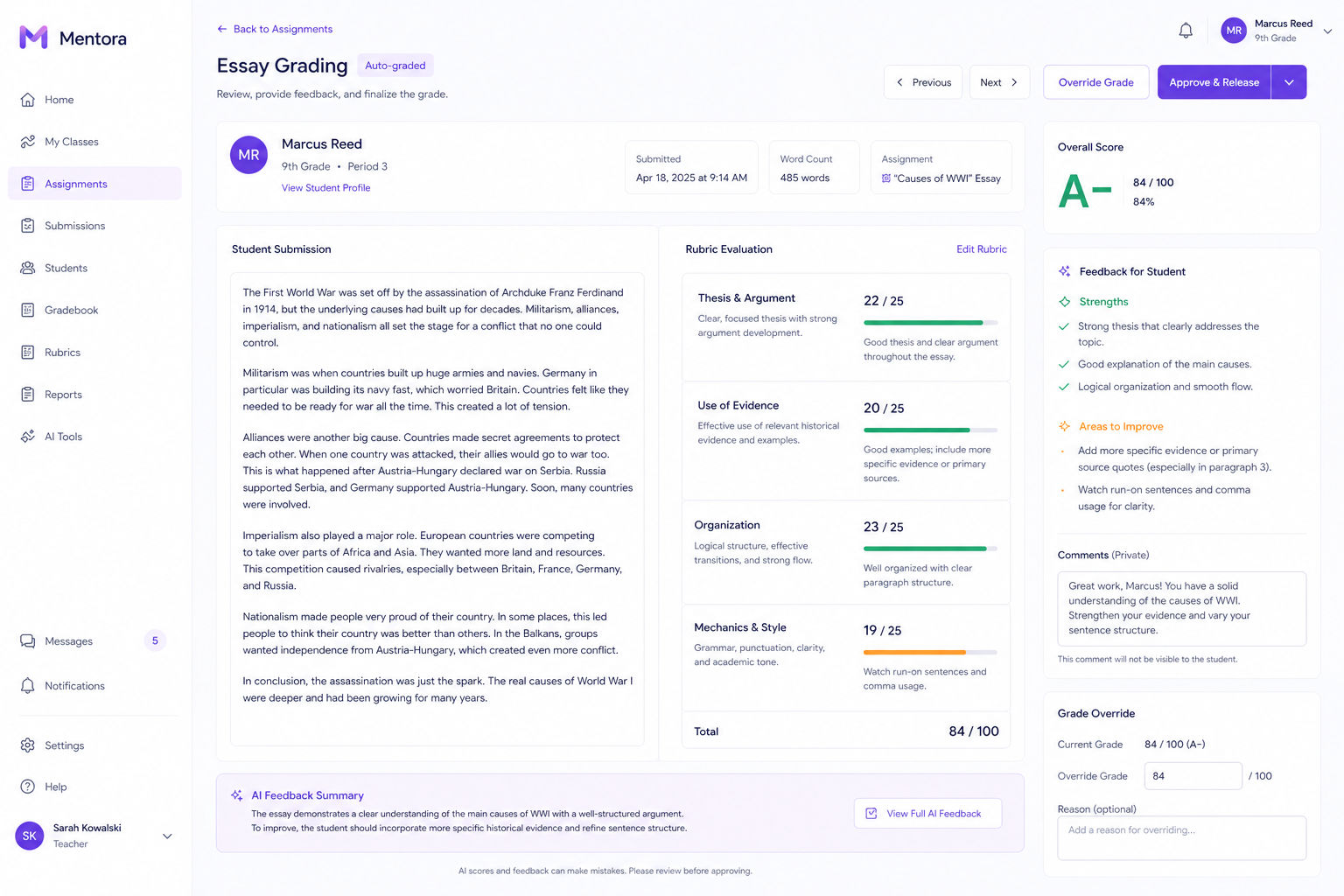 Mentora – AI-Powered Personalized Learning Platform screenshot 3