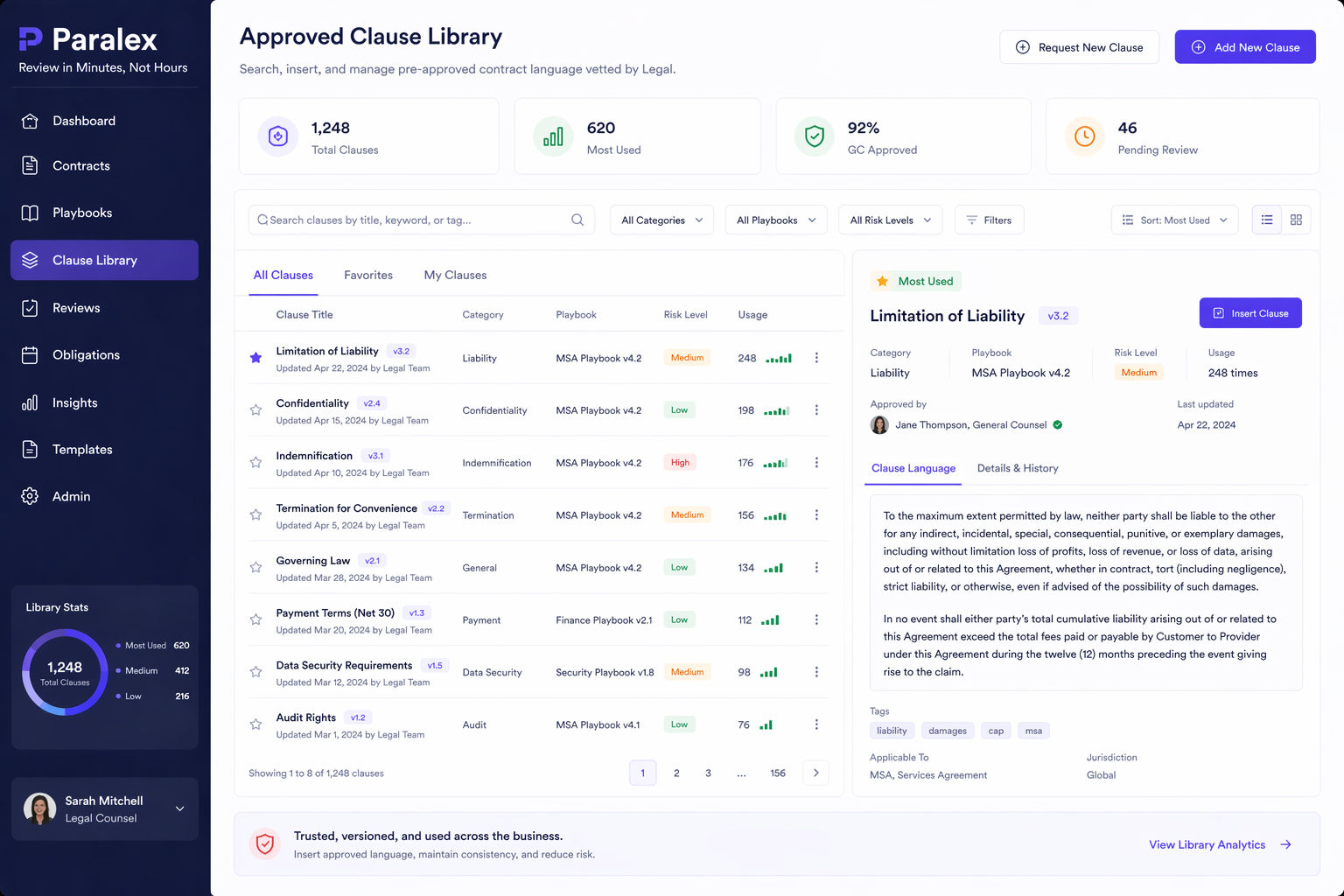 Paralex – Review Contracts in Minutes, Not Hours screenshot 3