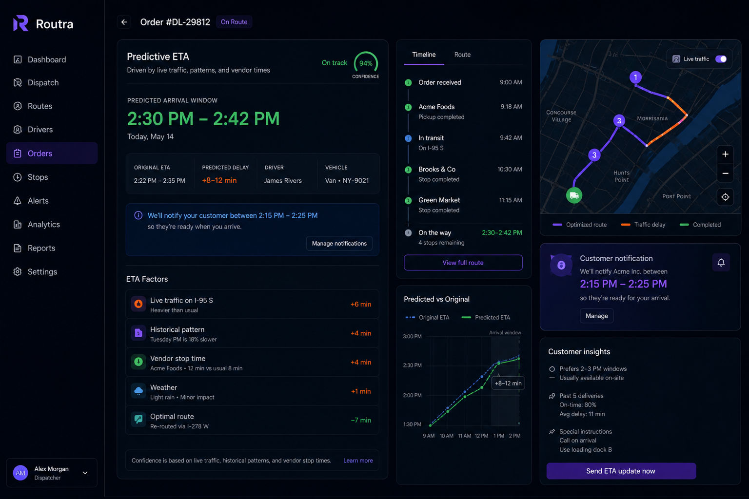 Routra – AI Route Optimization & Predictive ETA screenshot 2
