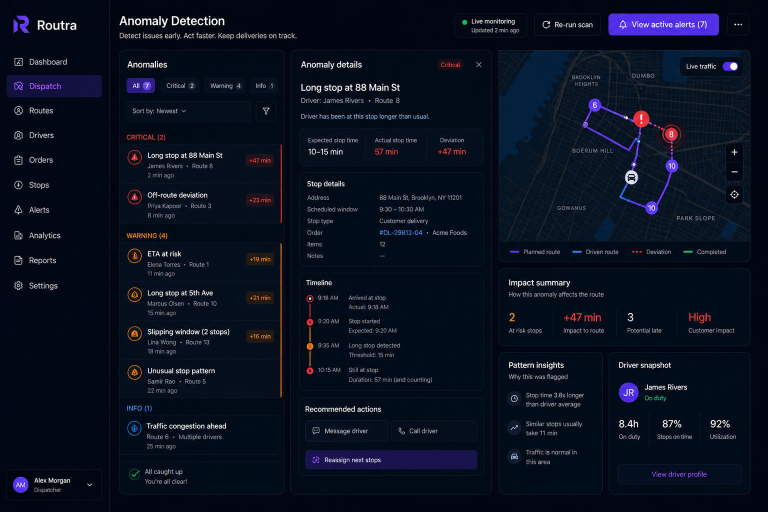 Routra – AI Route Optimization & Predictive ETA screenshot 4