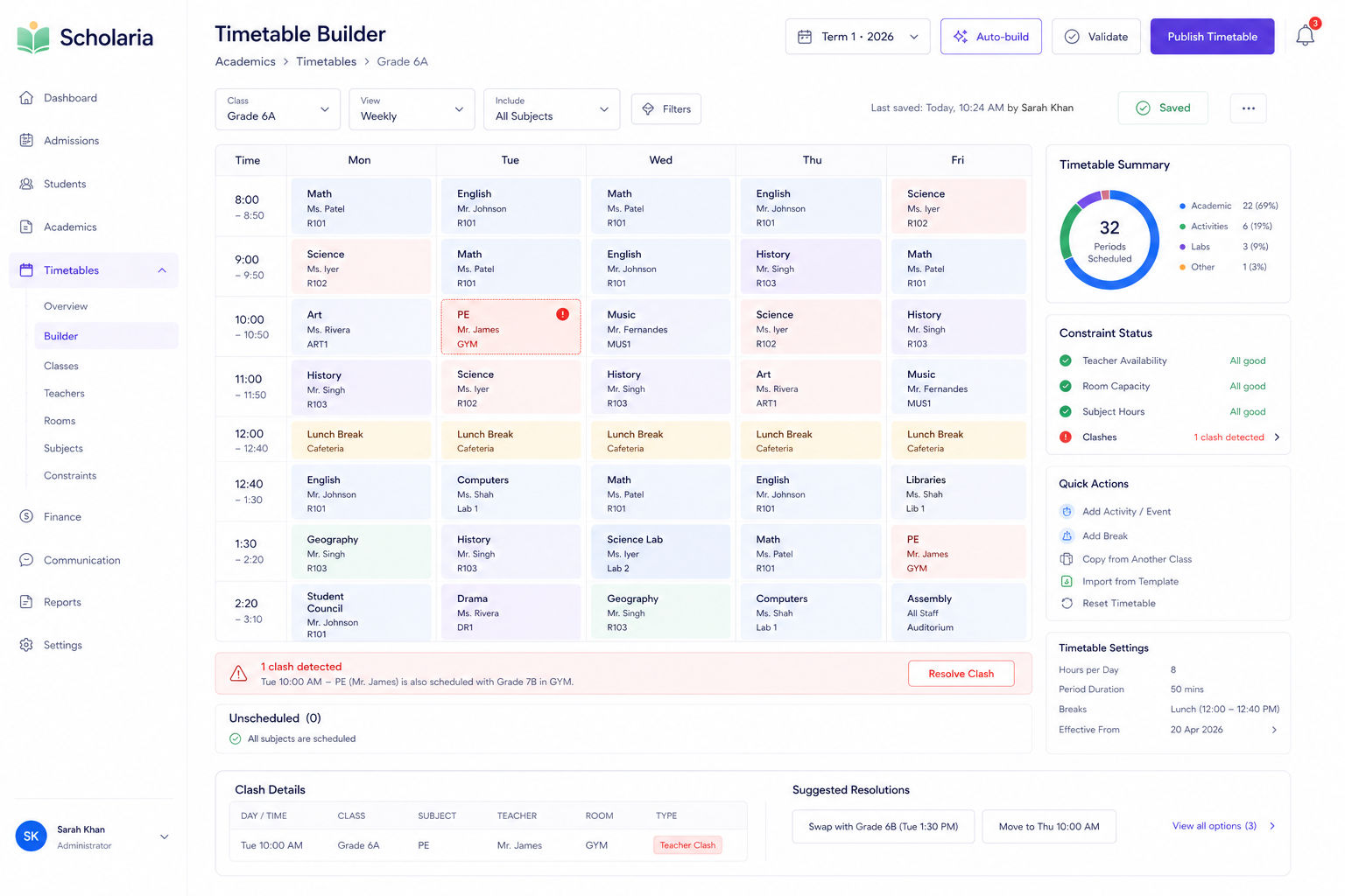 Scholaria – School Operations & Admissions Automation screenshot 3