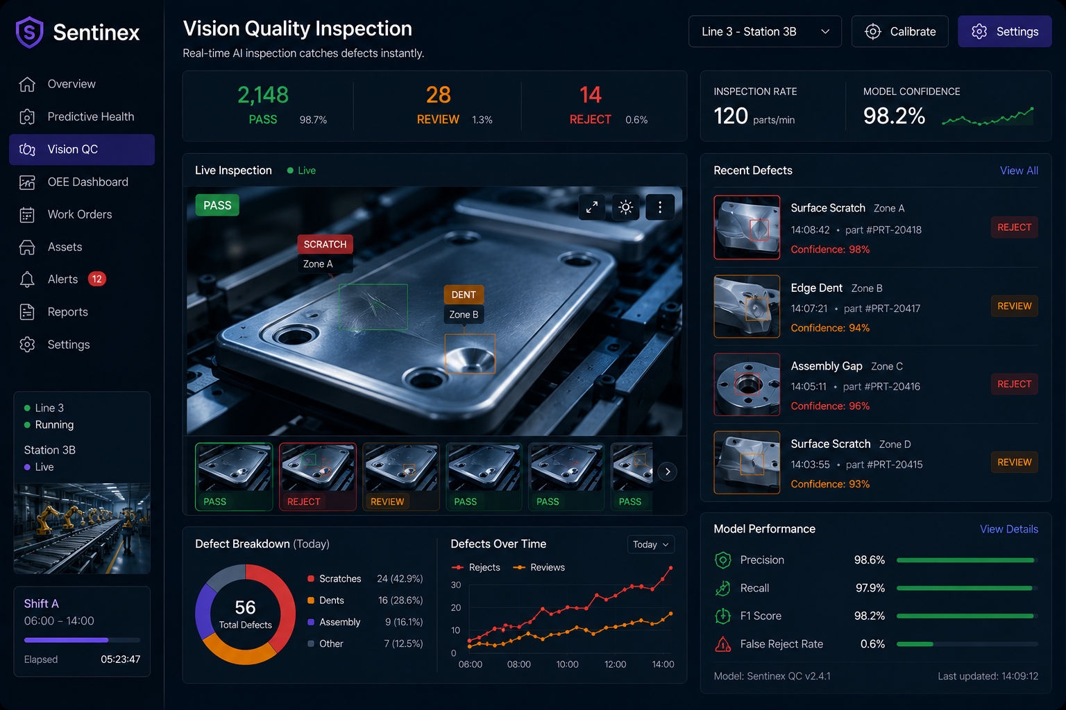 Sentinex – Predictive Maintenance & Quality AI for Factories screenshot 2