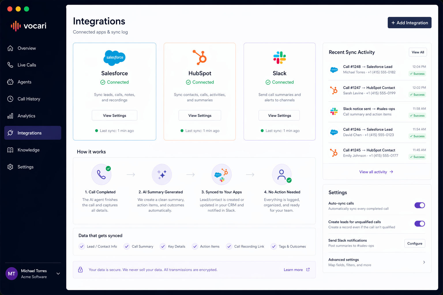 Vocari – AI Voice Agent Platform screenshot 4