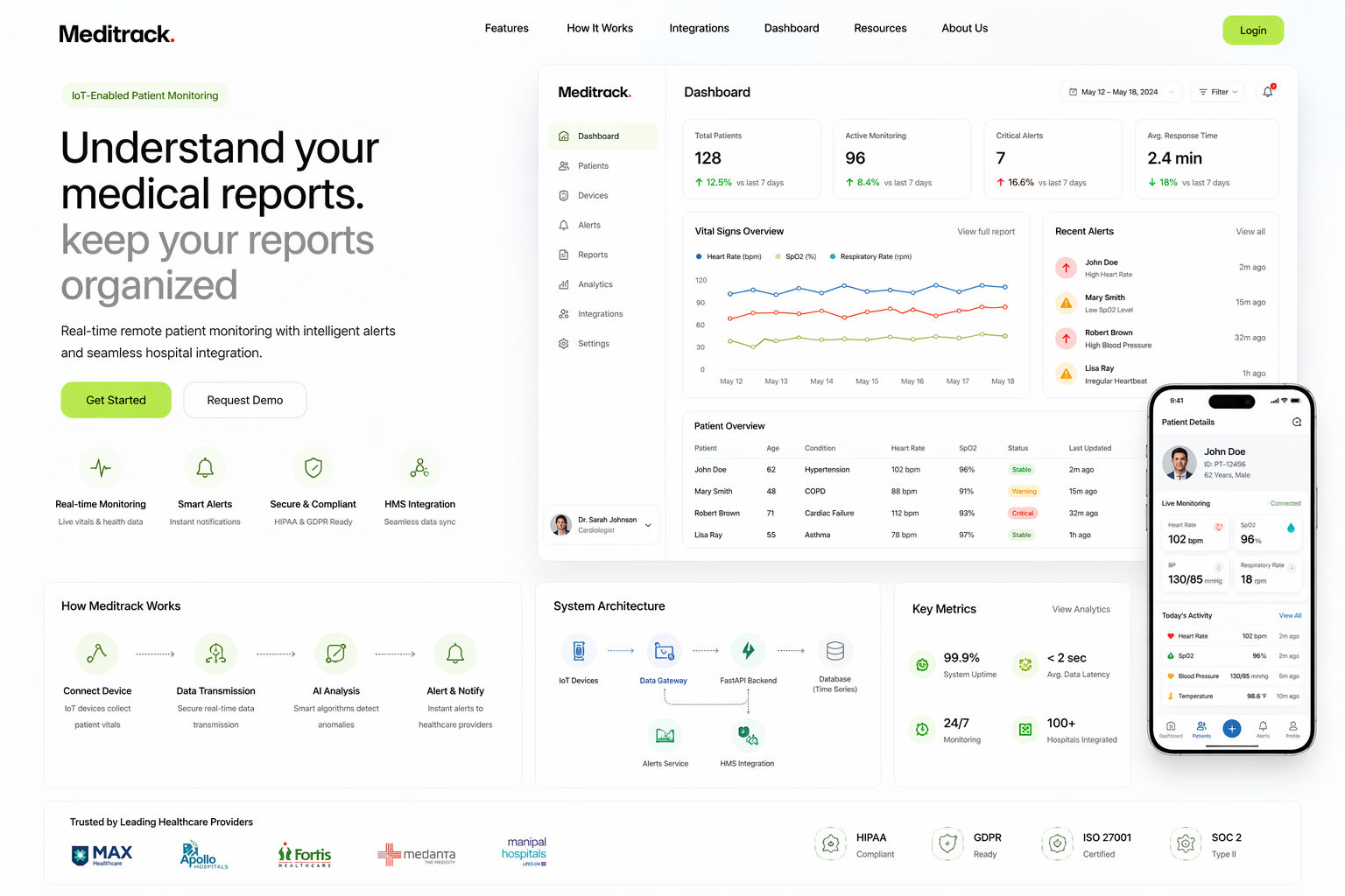 MediTrack - Patient Monitoring System