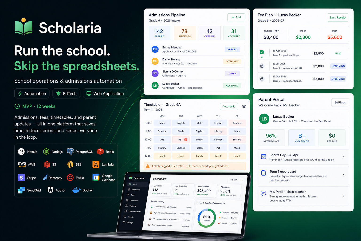 Scholaria – School Operations & Admissions Automation
