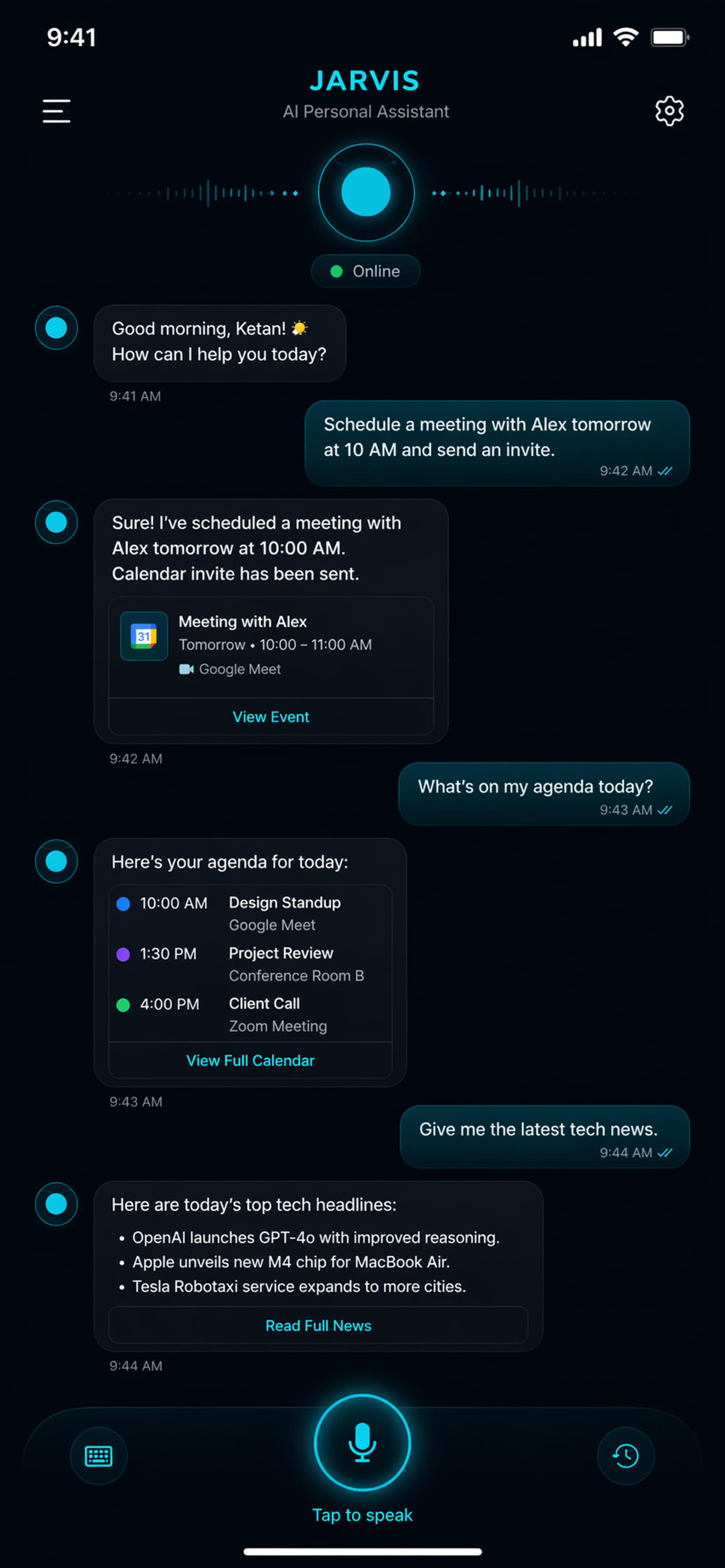 AI Jarvis – Voice-Powered Personal Assistant screenshot 1