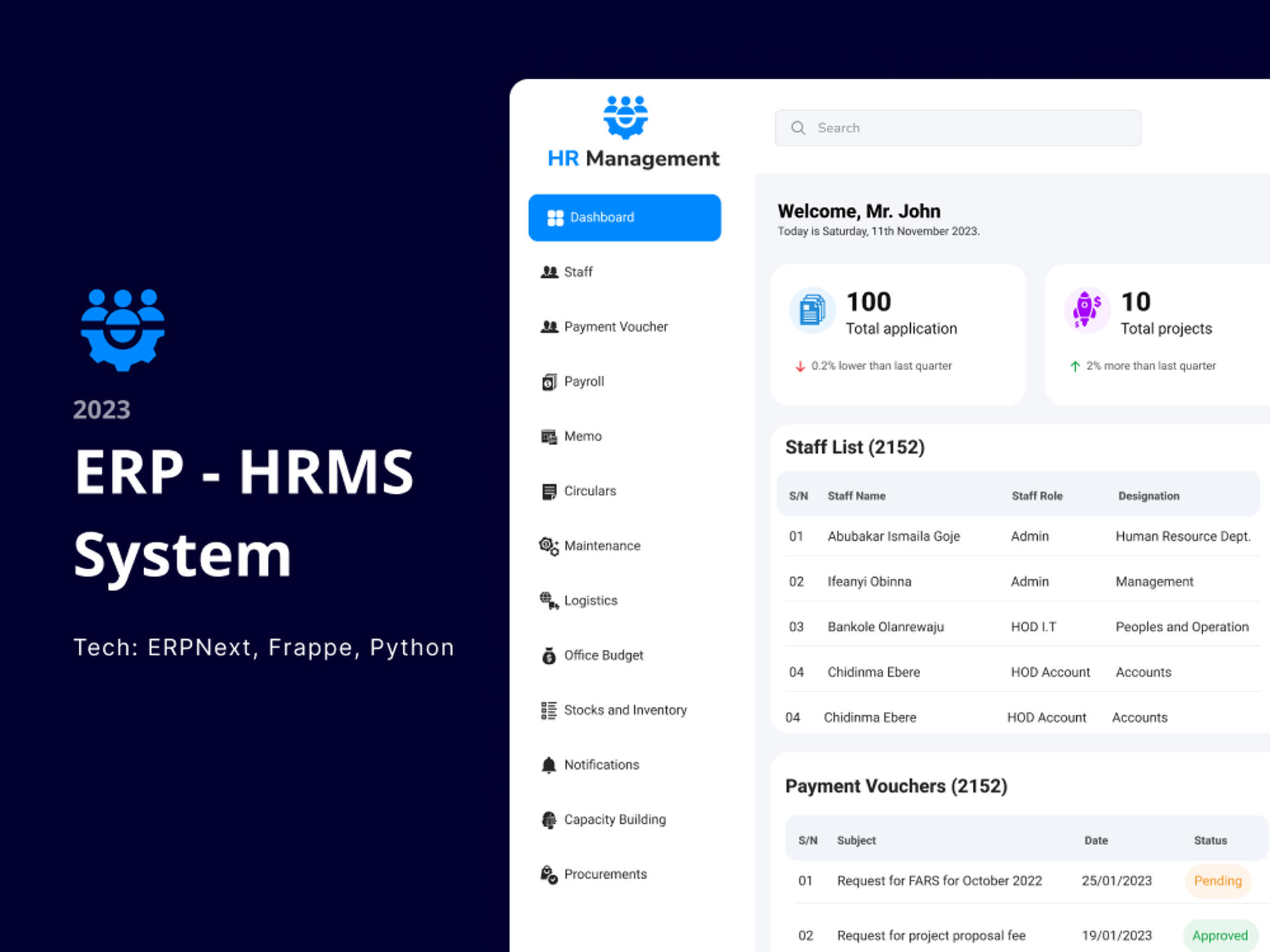 ERP - HRMS System screenshot 1