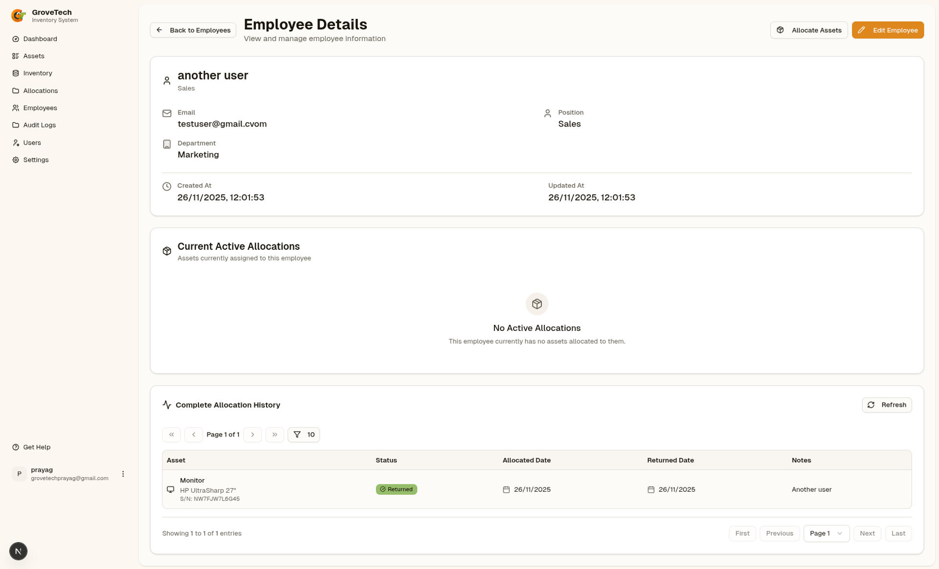 Inventory Management System screenshot 2