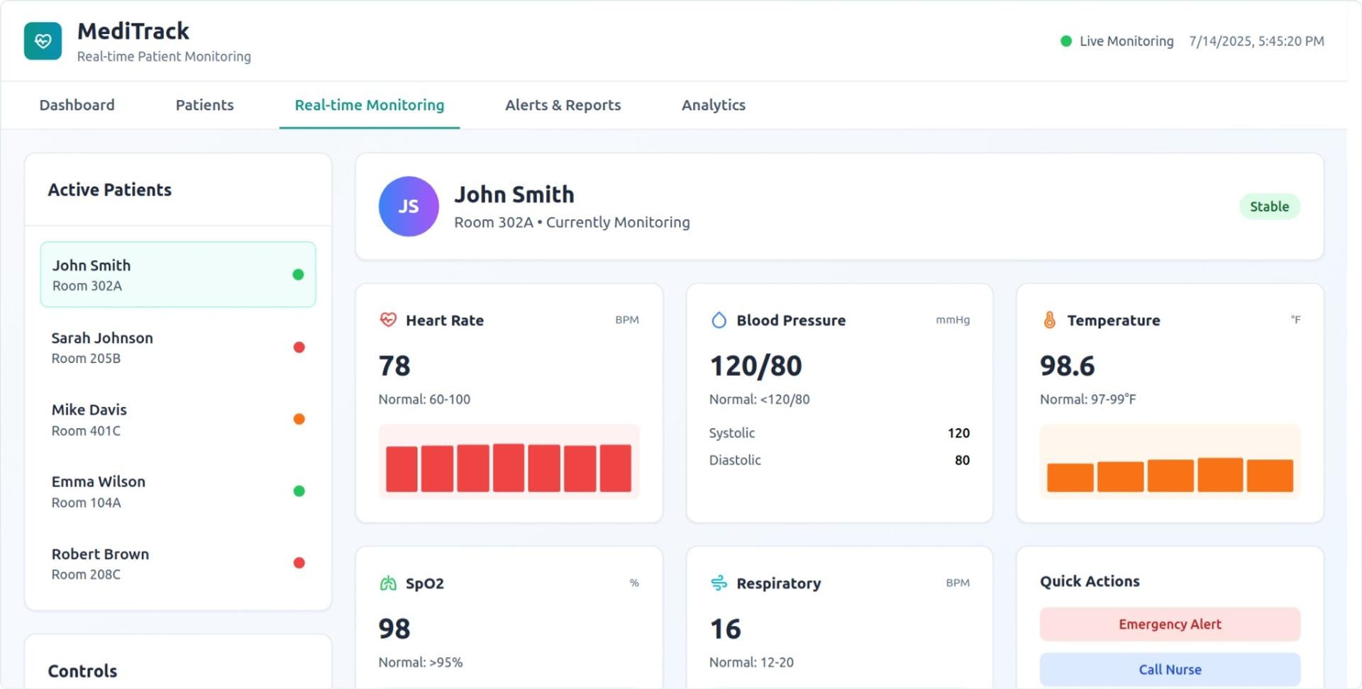 MediTrack - Patient Monitoring System screenshot 3