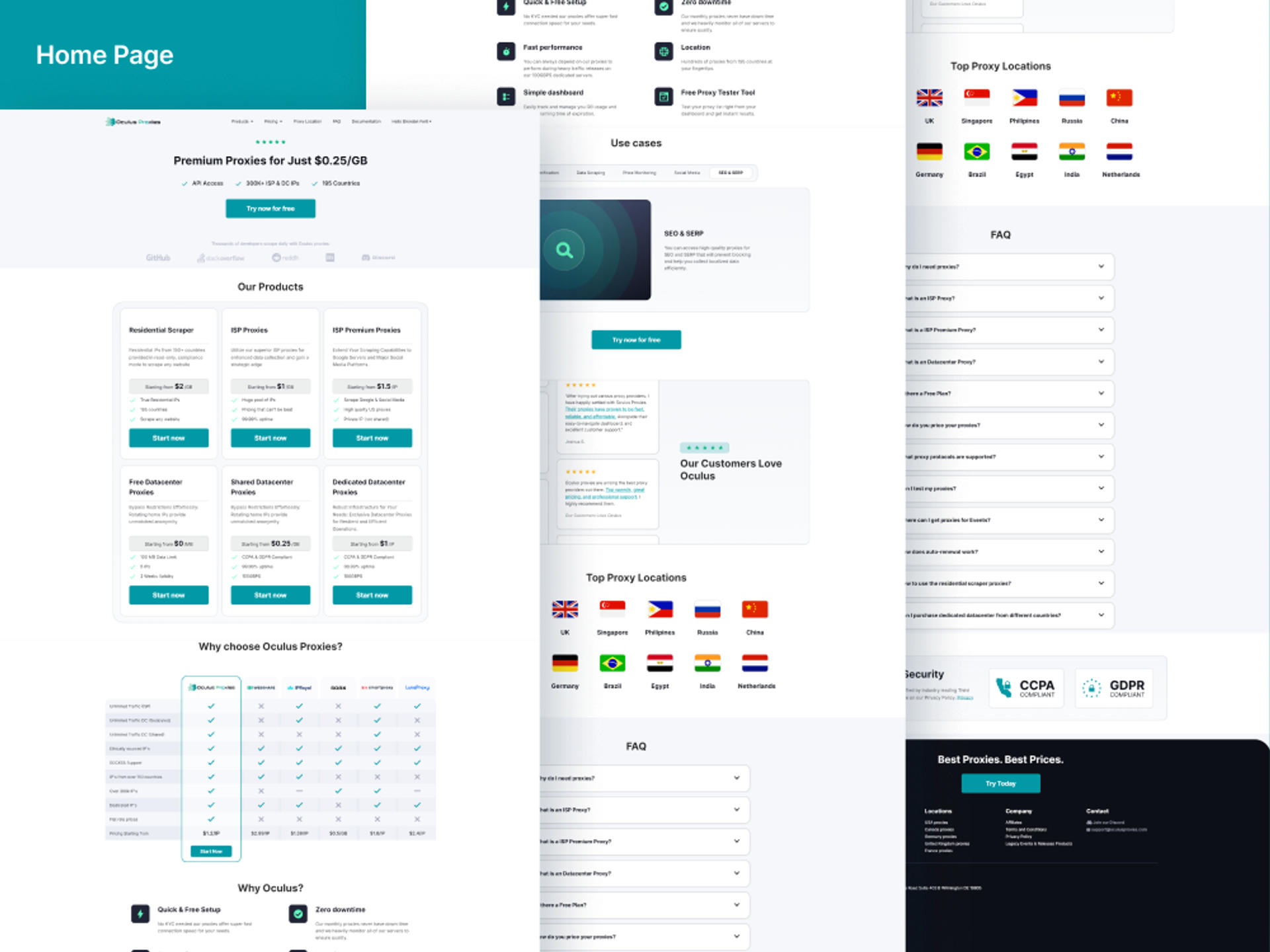 OculusProxies - E-Commerce Portal screenshot 1