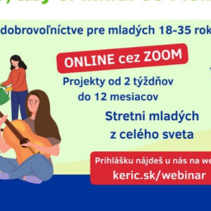 Prihlás sa na ESC webinár a zisti, kde môžeš v zahraničí pomôcť a vzdelávať sa.
