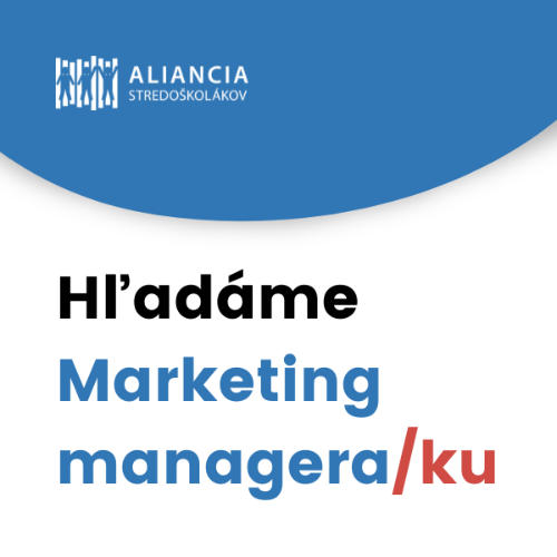 Dobrovoľnícky projekt Marketing manager - Aliancia stredoškolákov