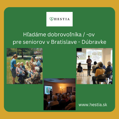Dobrovoľnícky projekt Prednášky pre seniorov v Bratislave - Dúbravka
