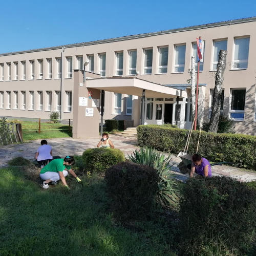 Dobrovoľnícky projekt Skrášlime si školu a jej okolie