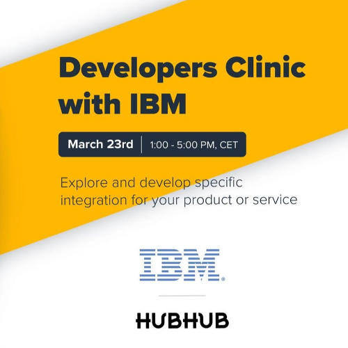 Príležitosť HubHub Developers Clinic with IBM