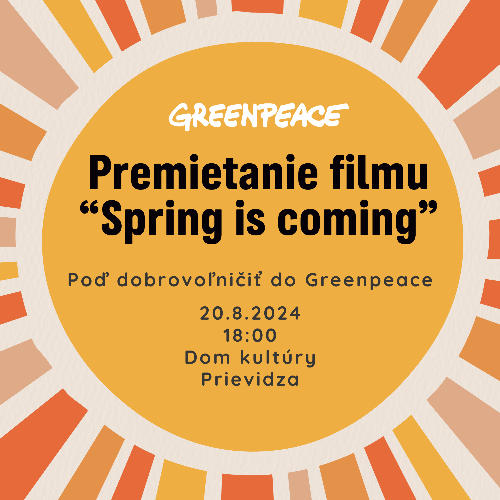 Príležitosť Letné kino s Greenpeace v Prievidzi