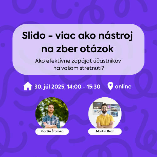 Príležitosť Slido - viac ako nástroj na zber otázok