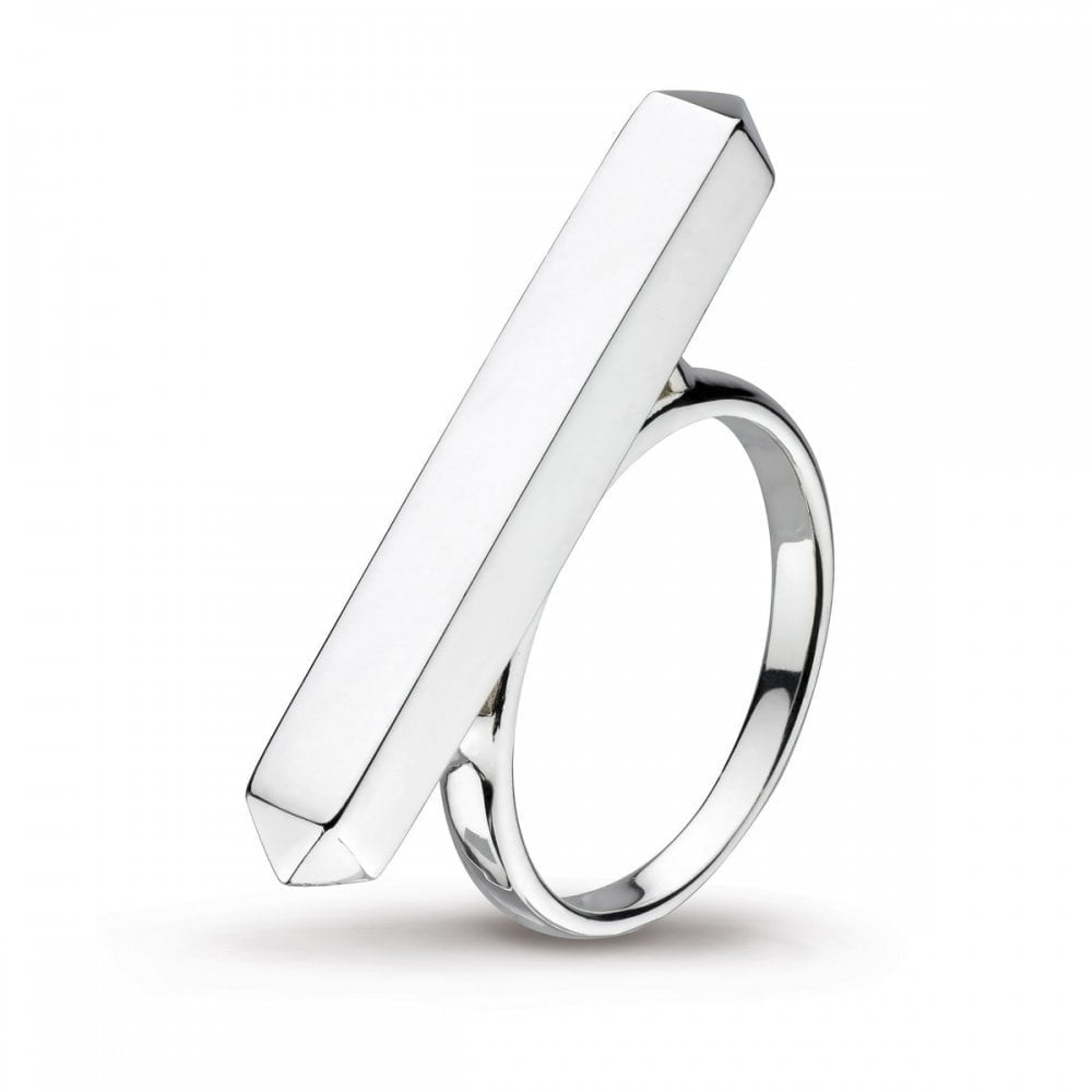Kit Heath Silver Manhattan Long Bar Ring Deavesons