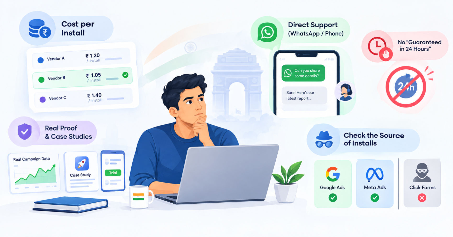 Indian buyers comparing app install service options