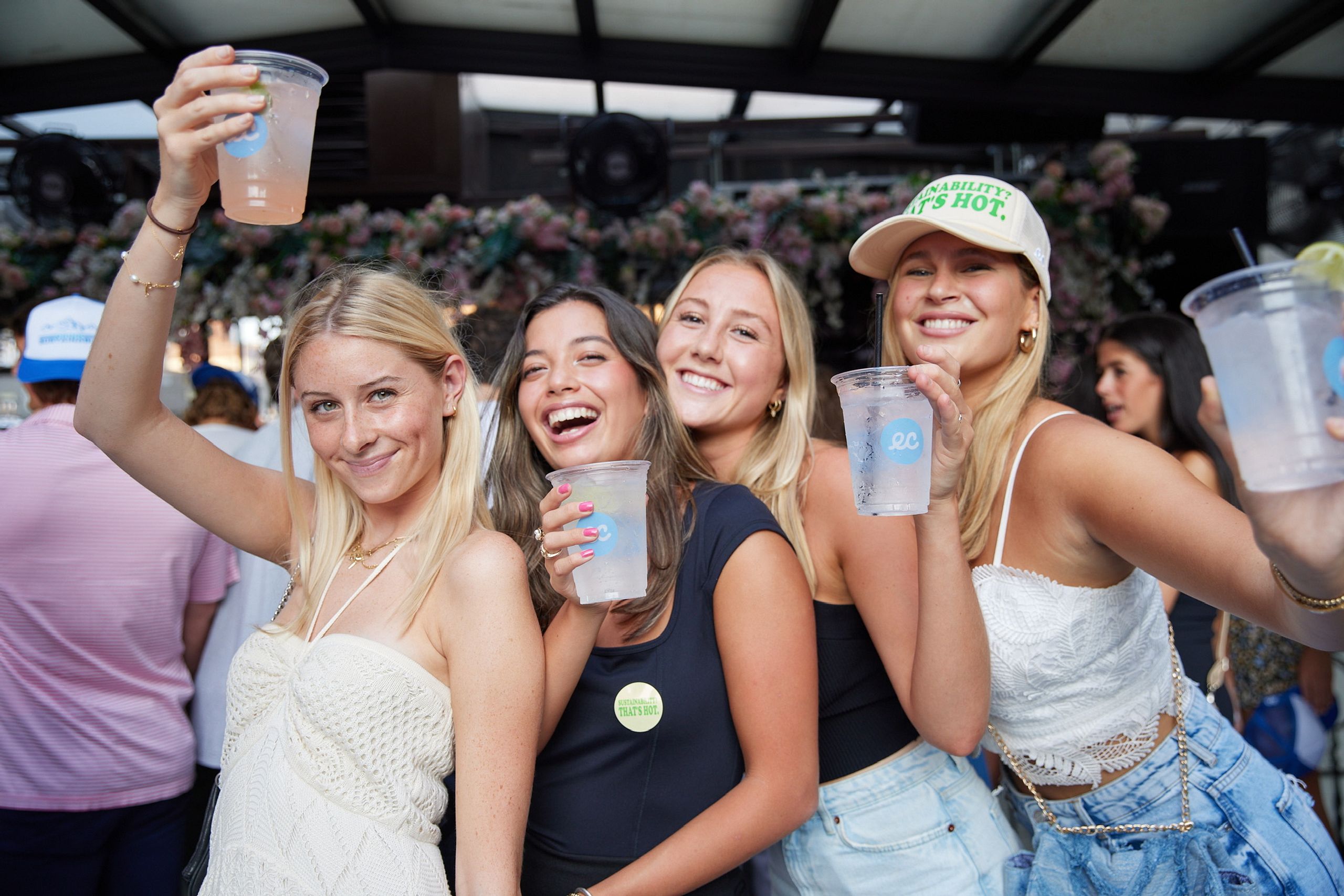 Students on campus with Earth Cups