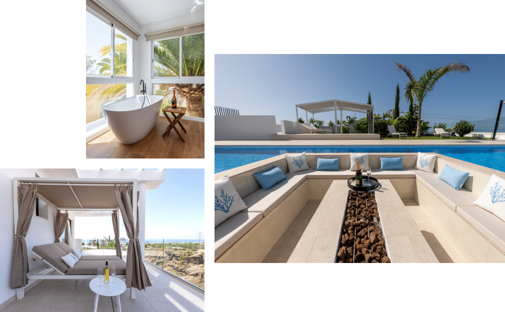 Luxury holiday home collage