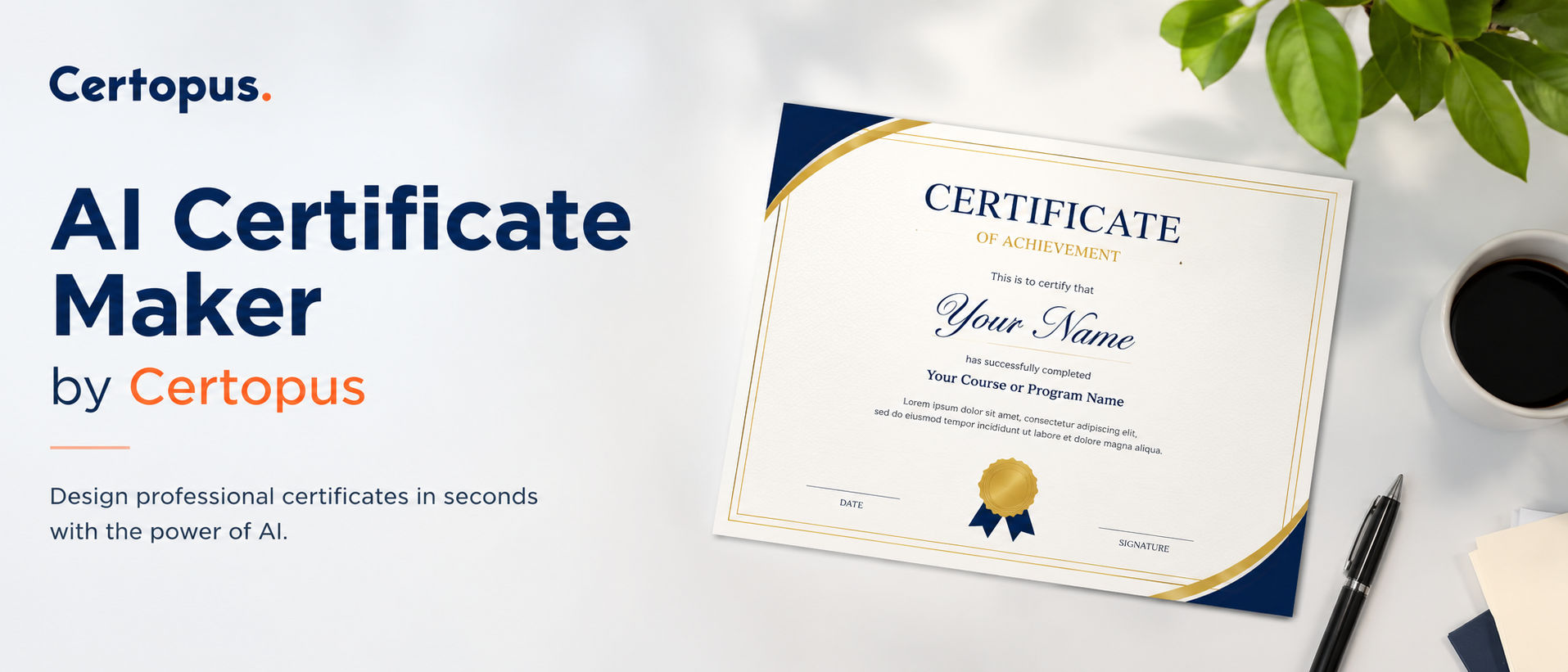 Free AI Certificate Maker by Certopus