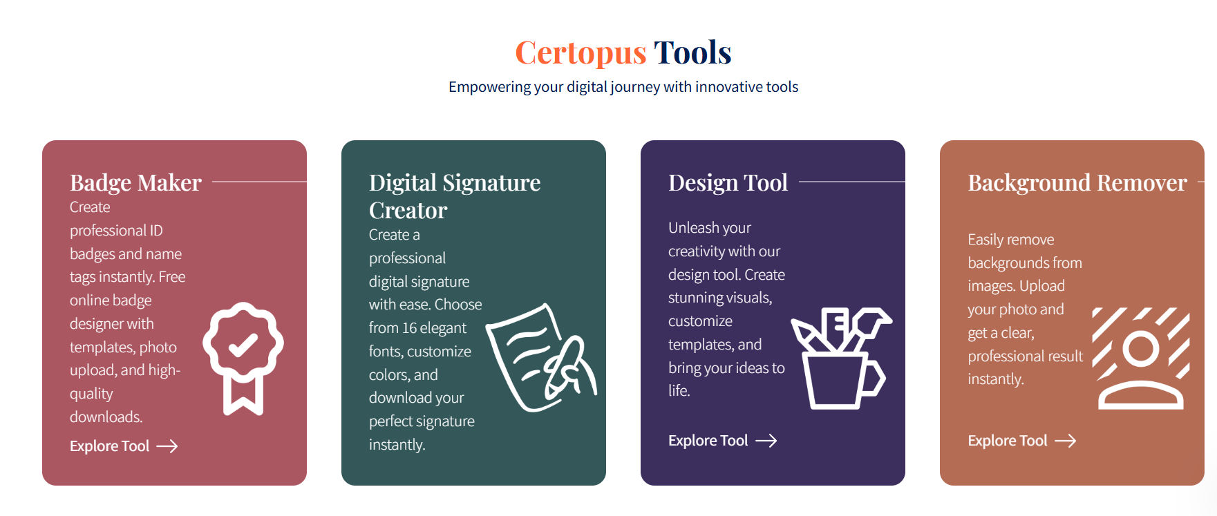 Certopus tools