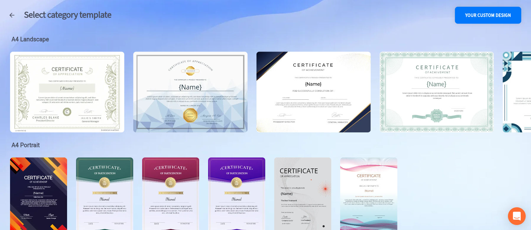 Certificate Gallery