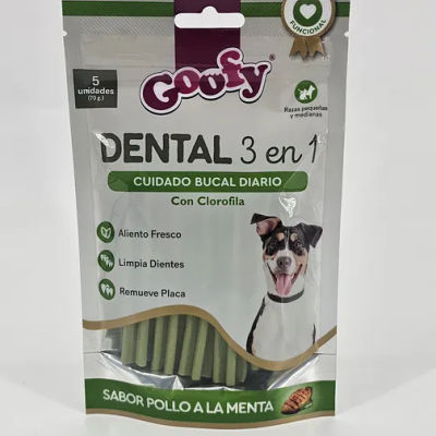 GOOFY DENTAL 3 EN 1 SABOR POLLO A LA MENTA 70 GR