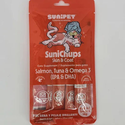 SUNIPET SUNICHUPS SKIN & COAT 14 GR X 4 (U)