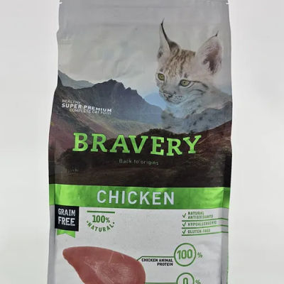 BRAVERY GATO POLLO KITTEN 2 KG