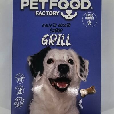 PETFOOD FACTORY GALLETA HUESO SABOR GRILL 460 GR - SOLVET - POSTERIOR