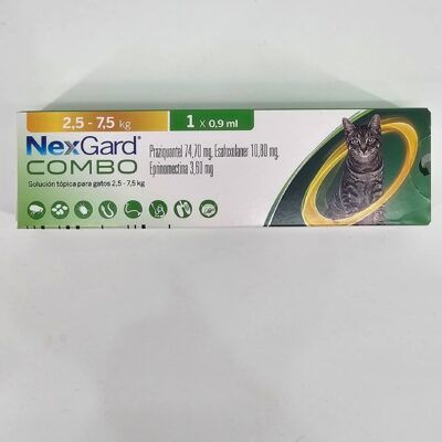 NEXGARD COMBO GATO 2,5 - 7,5 KG - SOLVET - FRONTAL