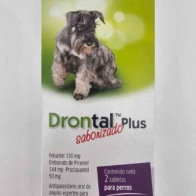 DRONTAL PLUS COMPRIMIDOS PERRO HASTA 10KG X 2 UNIDADES