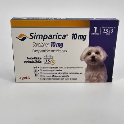 SIMPARICA 10 MG 1 COMP 2