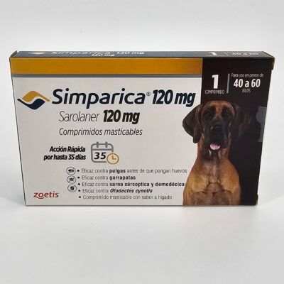 SIMPARICA 120 MG 1 COMP 40 A 60 KG