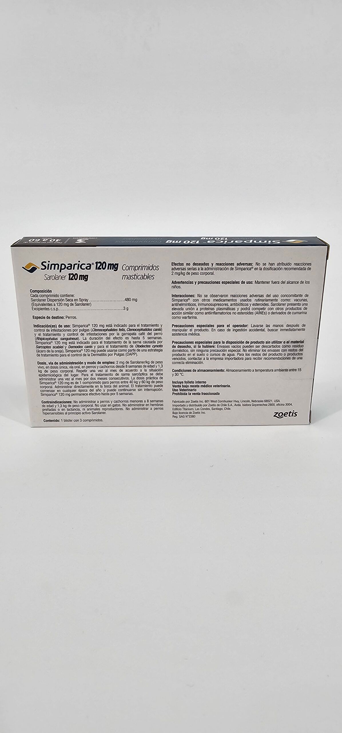 SIMPARICA 120 MG 40 - 60 KG X 3 (CPR) - Imagen 3