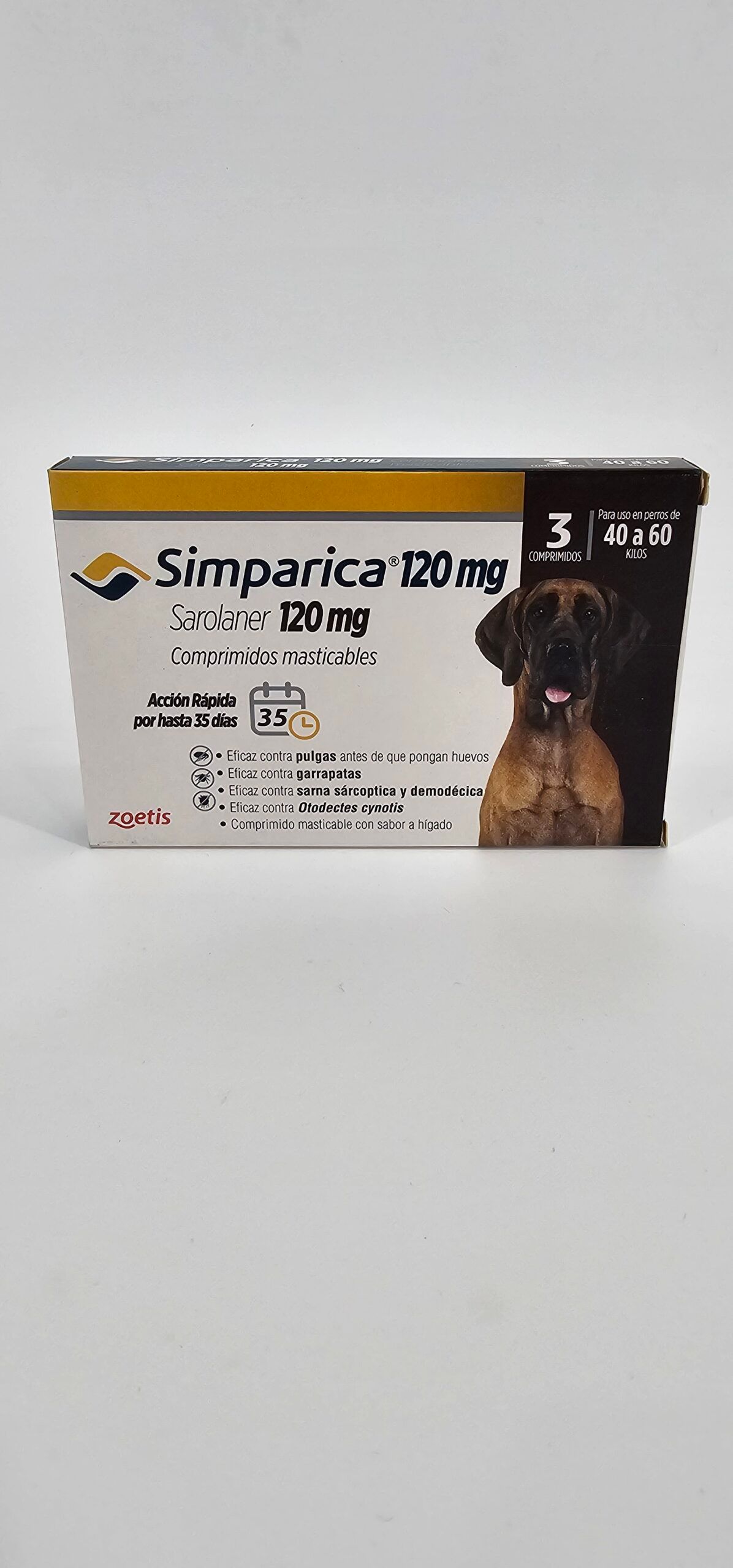 SIMPARICA 120 MG 40 - 60 KG X 3 (CPR)