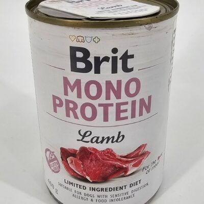 BRIT PERRO LATA MONO PROTEIN LAMB 400 GR