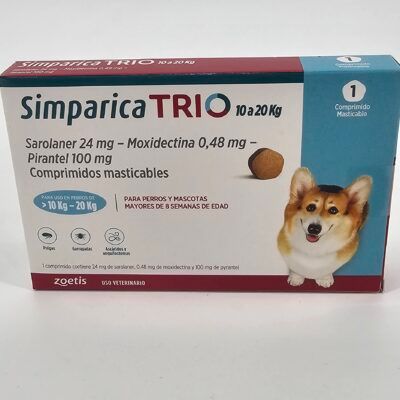 SIMPARICA TRIO 10 - 20 KG X 1 (CPR)