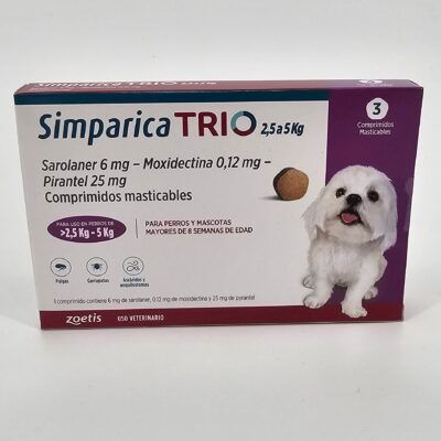 SIMPARICA TRIO 2.5 - 5 KG X 3 (CPR)